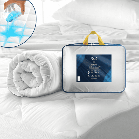 Cubre Colchón Premium Laila Comfort Capitonado Extra Suave Cloud Sleep King