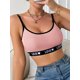 thumbnail image 4 of Sujetador De Lactancia Rosa Ribeteado Negro Con Estampado Love Y Corazones, 4 of 5