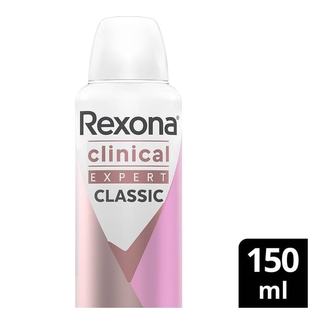 Antitranspirante Rexona clinical expert classic en aerosol para dama 150 ml