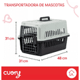thumbnail image 3 of Jaula Transportadora Perro Gato Mascota Mediano Portátil 31x48x31cm Color Negro, 3 of 3