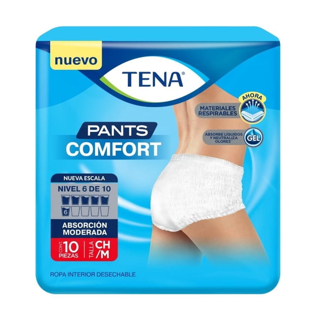 Ropa interior desechable Tena Pants Comfort talla chica/mediana 10 pzas