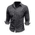 thumbnail image 4 of pstuiky camisetas de manga larga para hombre, Cárdigan con capucha y manga larga para hombre, informal, de color liso, con bolsillos dobles y cremallera tops de invierno para hombre s, 4 of 7