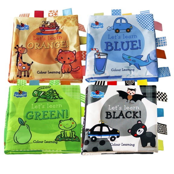 Set de 4 Libros Bebé Texturas Interactivivos Estumulación Dara Baby Jug0032