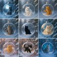thumbnail image 4 of CaiYueKe Christmas Cat Ornaments Set Cute Kitty Tree Decorations Holiday Pet Pendant Collection Festive Animal Decor for Cat Lovers Home Party Supplies, 4 of 4