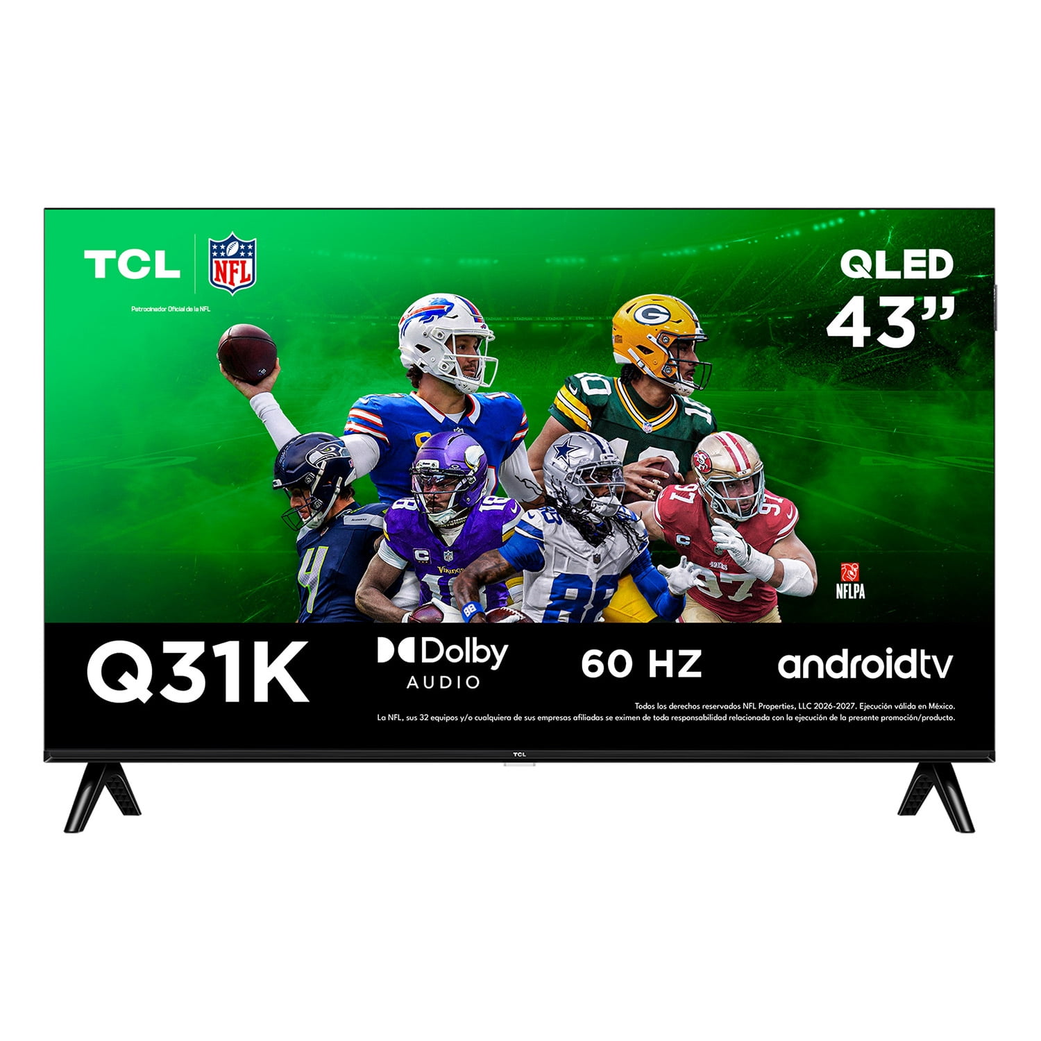 Pantalla TCL 43 Pulgadas QLED FHD Smart Android TV 43Q31K
