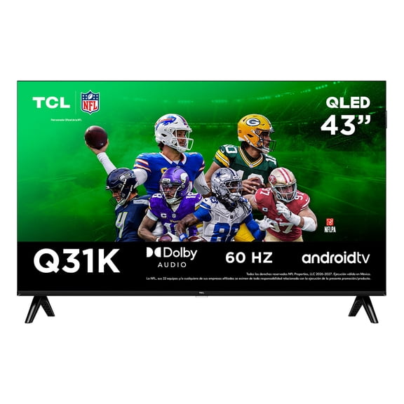 Pantalla TCL 43 Pulgadas QLED FHD Smart Android TV 43Q31K