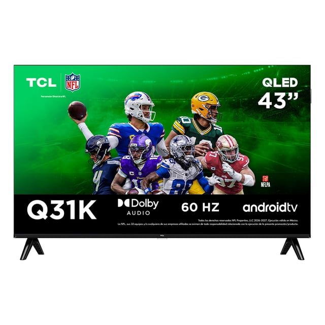Pantalla TCL 43 Pulgadas QLED FHD Smart Android TV 43Q31K