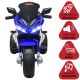 thumbnail image 3 of Moto Eléctrica Deportiva para Niños 3 Ruedas Bluetooth Dos Baterias 6V a partir de 3 Años - Gris, 3 of 8