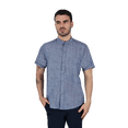 thumbnail image 2 of Camisa Manga Corta Look De Lino Azul Marino Jaspe Slim Fit Caballero, 2 of 3