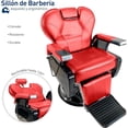 thumbnail image 3 of Sillón de Barbero Bluelander Diseño Europeo Rojo, 3 of 5