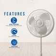 thumbnail image 3 of Ventilador Lasko con pedestal oscilante 40-138 cm, blanco, 40 cm, negro, 45 cm, 3 of 7