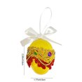 thumbnail image 3 of Colgante de huevo de Pascua con lazo | Decoración colgante de plástico de 6 cm para la búsqueda de huevos de Pascua, artículos de fiesta y rellenos de cestas | Apto para niños, reutilizable en azul,, 3 of 7
