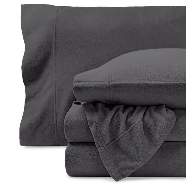 Juego de Sábanas de Vellón Bare Home Vellón Polar Extra Suave Tamaño Twin XL Gris