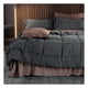 thumbnail image 1 of Set Edredón King Size Xl + Funda De Almohada + Sábanas 7 Pzas Real Textil Grafito - Café Claro, 1 of 8