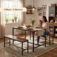 thumbnail image 1 of Mesas de Comedor con 2 Bancos para 4 a 6 Personas Comedor 2 en 1 Mesa de Cocina Moderno Marron, 1 of 8