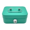 thumbnail image 4 of Caja de dinero con cerradura, caja de seguridad con llave, caja de tesoro para niñas y niños Verde, 4 of 9