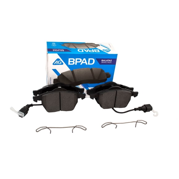 Balatas AG para Auto Delanteras para Seat Toledo espesor mayor con clips, sensor y hardware 2001 a 2005 2 Piezas Nuevas