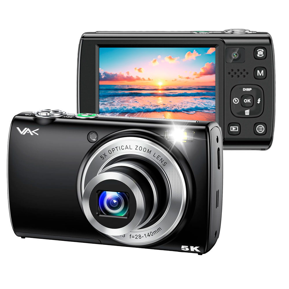 Camara digital VAK 408 5k Selfie-cam 64mp zoom optico