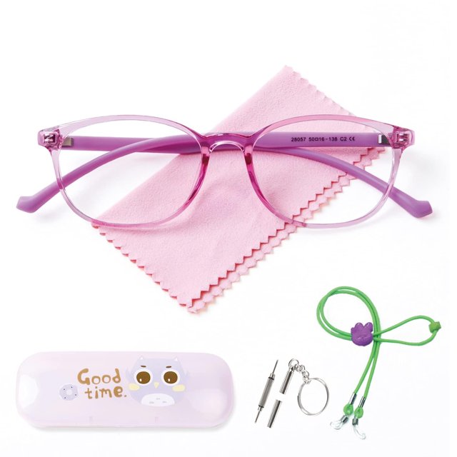 Gafas bloqueadoras de luz azul AetrvoHope para niños UV400 color púrpura claro