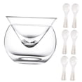 thumbnail image 3 of Caviar Chiller Server Juego de Recipiente para Caviar Cuenco de Vidrio con Soporte para Hielo Plato Dividido para Servir Cucharas Incluidas Material de Vidrio Borosilicato Transparente Adecuado, 3 of 8