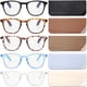thumbnail image 1 of Lentes para Computadora y Lectura: Paquete de 5 Lentes con Tecnología Blue Light y Armazones, Gafas para Hombre y Mujer (Multicolor, 2.5, Dioptrías), 1 of 7