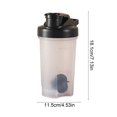 thumbnail image 3 of Botella de agua deportiva portátil 500ML | Taza para shaker de proteínas con báscula para mezclar, tapa abatible a prueba de fugas, agitador incorporado, boca grande fácil de limpiar | Gimnasio, 3 of 6