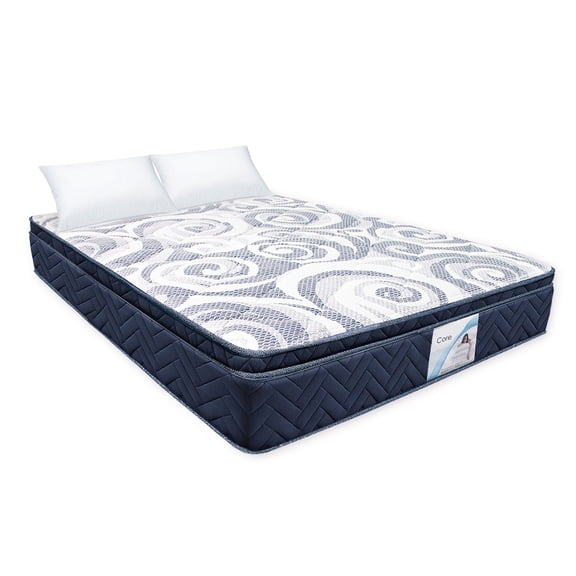 Paquete Colchón matrimonial Core con Euro Top y 2 almohadas, firmeza media