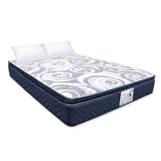 Paquete Colchón matrimonial Core con Euro Top y 2 almohadas, firmeza media