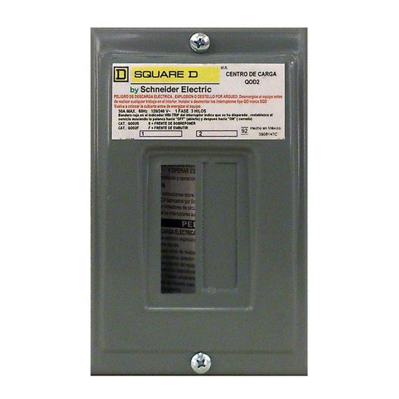 Centro De Carga 2P 50A Sobreponer Square D Gris