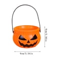 thumbnail image 2 of Xihbxyly Cesta de Dulces de Calabaza de Halloween, Diseño de Cara Malvada Espeluznante, Material Plástico Resistente, Asa Fácil de Transportar, Almacenamiento o Decoración Versátil, Perfecta para Ped, 2 of 7