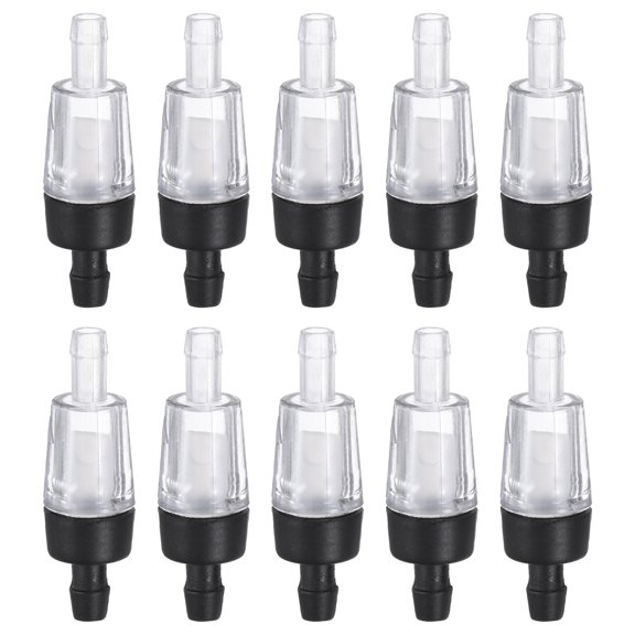 Uxcell 10-Pack Válvula de Aire para Acuario, Accesorios de Bomba de Aire de Plástico para Tanque de Peces de 3/16", Blanco Negro