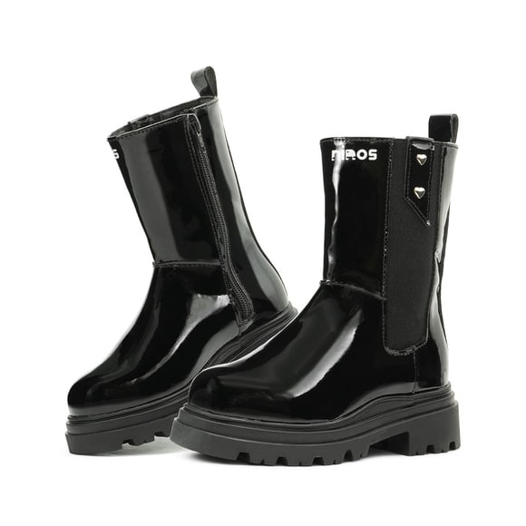 Bota Larga Invierno Juvenil Estoperoles Ninos Negro 18-26 negro 19
