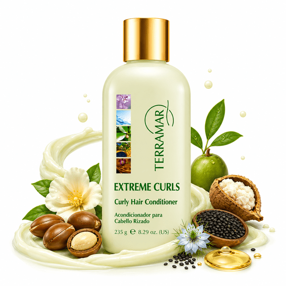 Acondicionador para Cabello Rizado Terramar 235 ml | Hidratación, Definición de Rizos y Control del Frizz