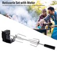 thumbnail image 1 of Rotisserie Kit Stainless Steel Automatic BBQ Grill Rotisserie Set with Motor Grilling Hot Dog Chicken Steak Plug, 1 of 5
