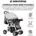 thumbnail image 3 of Carriola Infantil De Lujo Con Toldo De Viaje Compacta Y Ligera Carriola Para Bebe Con Jugetes Tela Transpirable Carrito Para Bebe Con Mango Ergonomico Carreola Ultra Ligera Y Comoda (Gris), 3 of 8