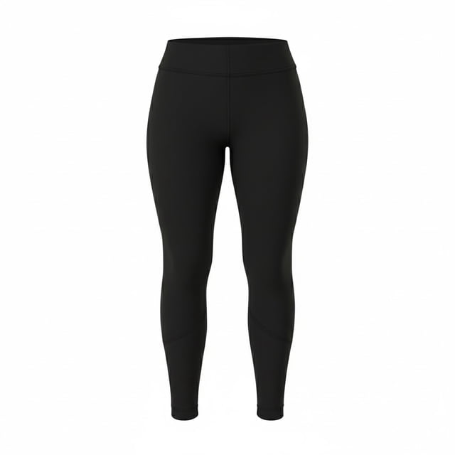 legging deportivo wilson para mujer peach color negro talla ch Legging deportivo Wilson negro, vista frontal centrada con corte alto y silueta ceñida hasta el tobillo; cintura ancha plana, tela elástica y lisa con costuras en rodilla y pernera sobre fondo blanco, ideal para gym, running, yoga o uso sport casual.