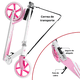 thumbnail image 5 of Scooter para Niños Altura Ajustable Ruedas de Goma Freno Trasero Plegable con Correa Apto a partir de 115 cm Soporta hasta 50 kg - Rosa, 5 of 5