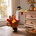 thumbnail image 4 of 23 pulgadas Acción de Gracias Turkey Gansos Outfit Fall Harvests Gansos Disfraces Lawns Gansos Traje de pavo con peregrinos Sombrero Jardín Gansos Decoración Ropa, 4 of 7