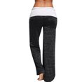 thumbnail image 2 of Soidarity Pantalones de Yoga con cordón para mujer, pantalones de pierna ancha a juego con empalme para entrenamiento de Fitness para niñas, Uniforme atlético Negro SG, 2 of 6