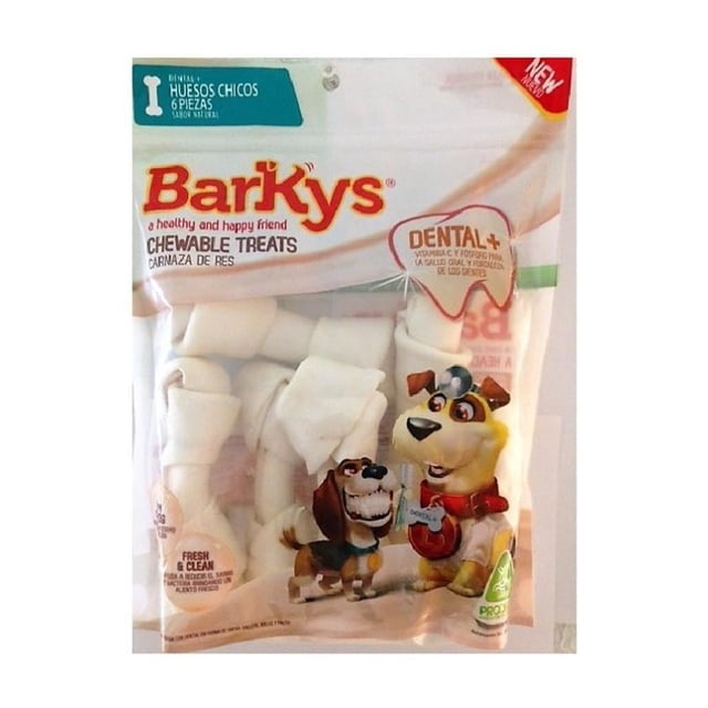 Carnaza para perro Barkys Huesos Chicos de Res 6 Pzas