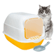 thumbnail image 3 of Arenero Cerrado Para Gato Con Pala Puerta Malubero, Amarillo Blanco, 3 of 5