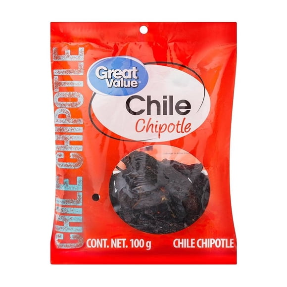 Chile chipotle seco Great Value 100 g