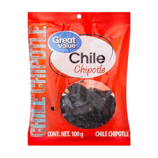 Chile chipotle seco Great Value 100 g