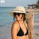 thumbnail image 3 of Sombrero de Playa Con Conchitas Para Mujer Ala Ancha 42 cm crema 42 cm, 3 of 7