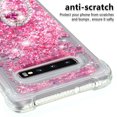 thumbnail image 4 of Funda para Samsung Galaxy S10 Plus con Brillo Líquido Flotante, Purpurina, Parachoques y Anillo Giratorio Soporte, 4 of 5