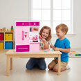 thumbnail image 4 of Minicocina rosa para niños pequeños | Juguete de cocina realista con accesorios | Juego educativo de interior para niños y niñas, 4 of 6