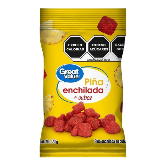 Piña enchilada Great Value en cubos 70 g