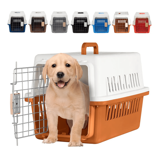 Jaula Transportadora Kennel Mascotas Caja Viaje Gato Perro Xtellar naranja