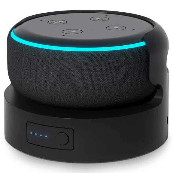 Base de batería para Echo Dot 3rd Gen y Google Mini 2, color negro