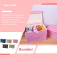 thumbnail image 2 of Caja de almacenamiento plegable Billuyoard color beige para ropa y organización del hogar, 2 of 6